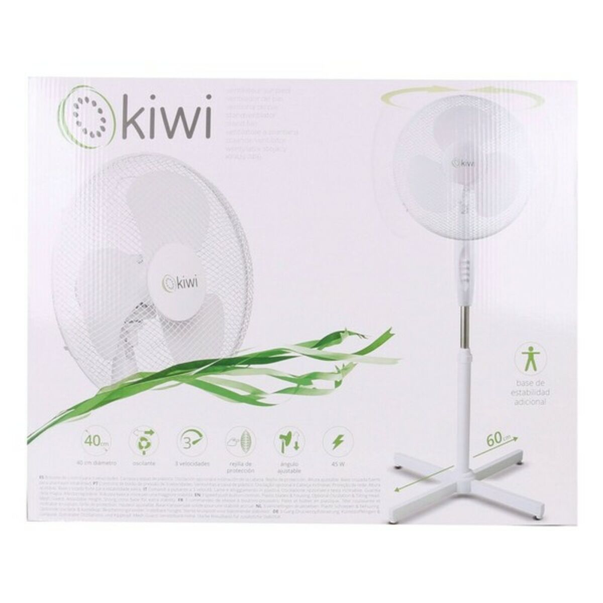 Stående Fläkt Kiwi Vit 45 W (Ø 40 cm) - 8