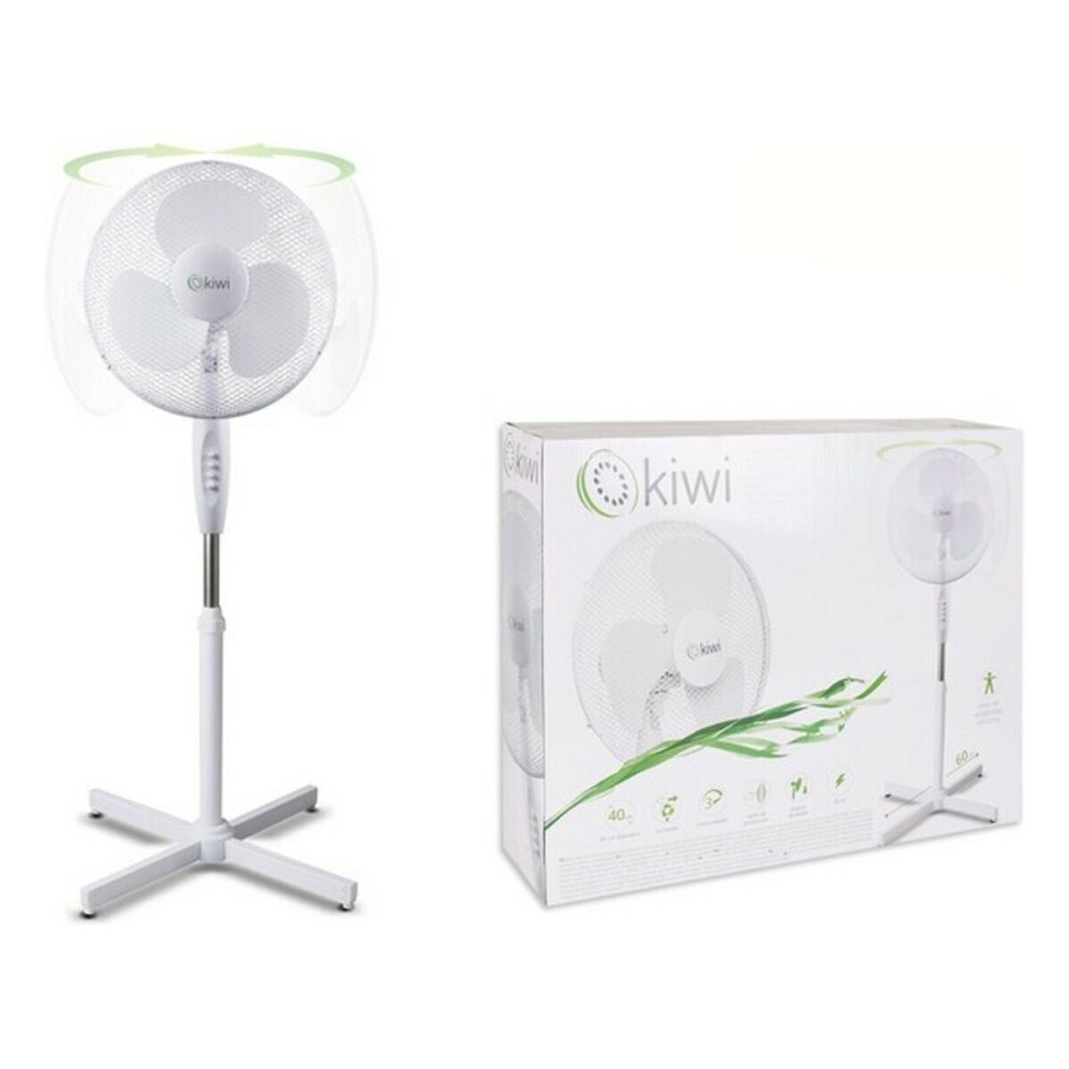 Stående Fläkt Kiwi Vit 45 W (Ø 40 cm) - 9