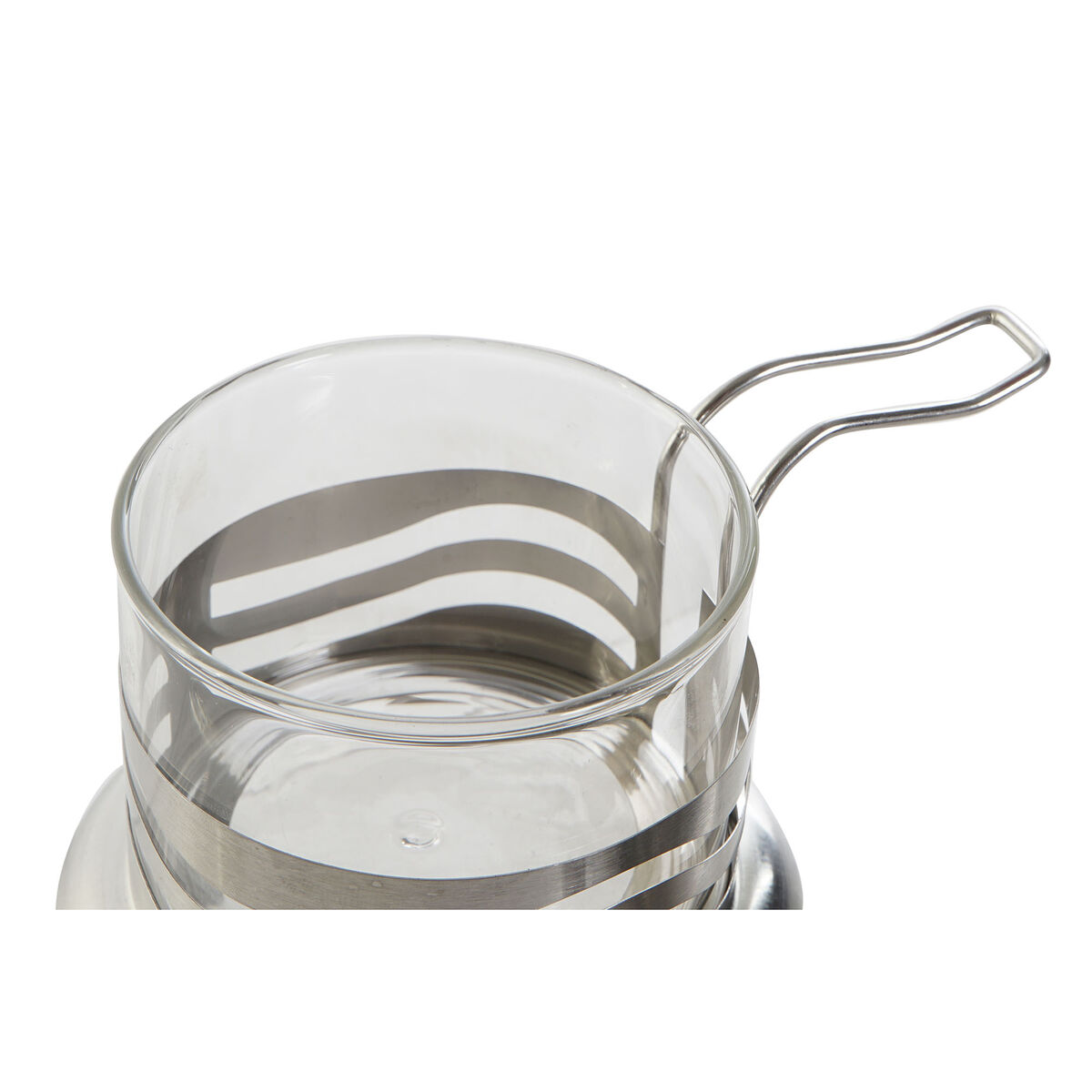 Sockerströare DKD Home Decor Silvrig Rostfritt stål Glas 15 x 10,5 x 10 cm Grundläggande - 5