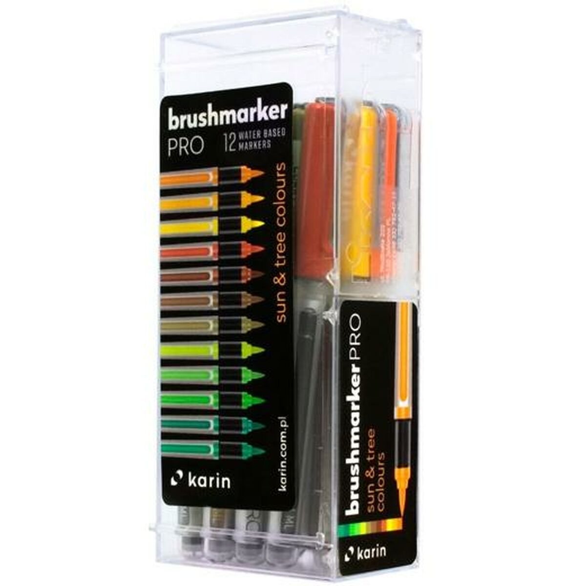 Tuschpennor Karin Brushmarker Pro - Sun and Tree Colours 12 Delar - 5