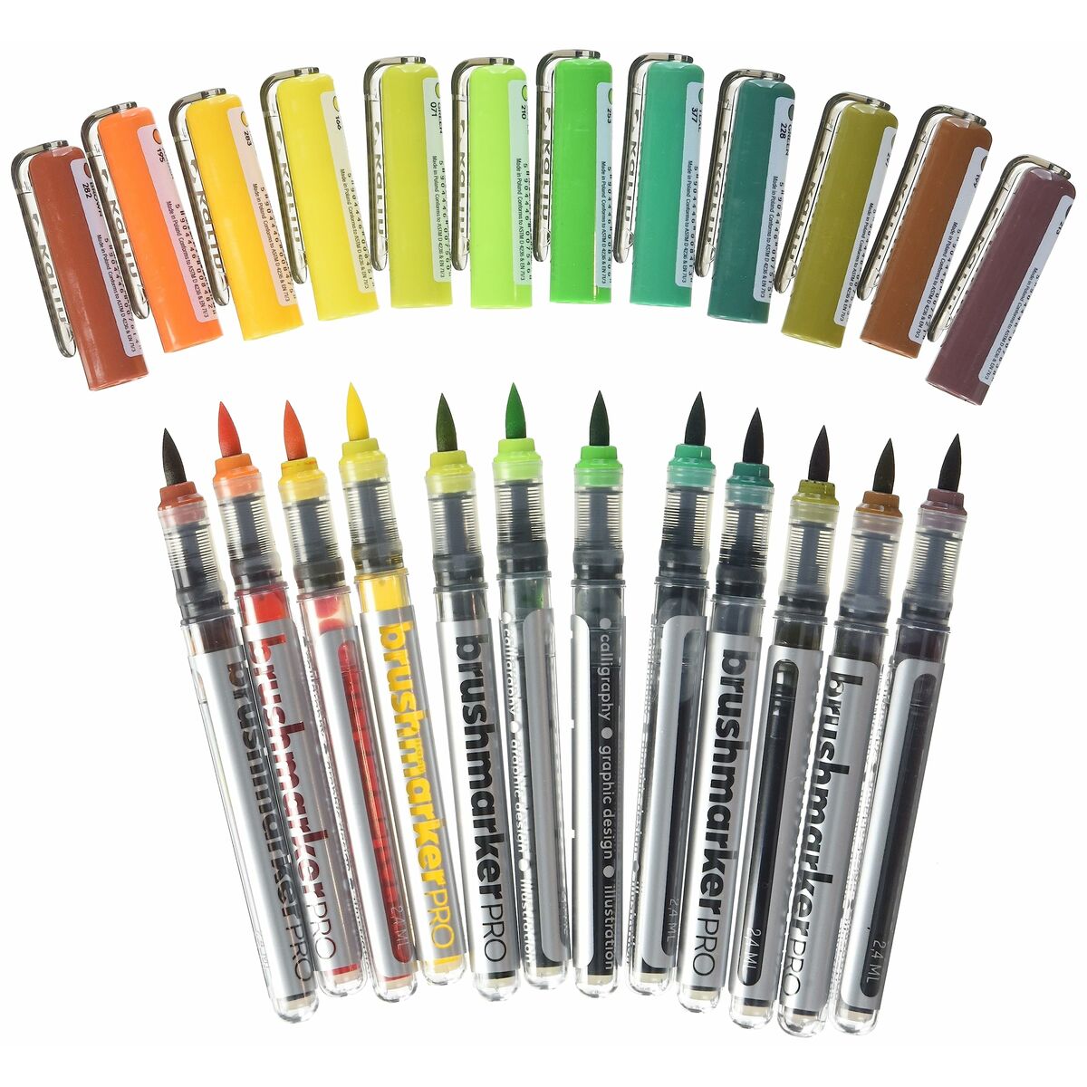 Tuschpennor Karin Brushmarker Pro - Sun and Tree Colours 12 Delar - 2