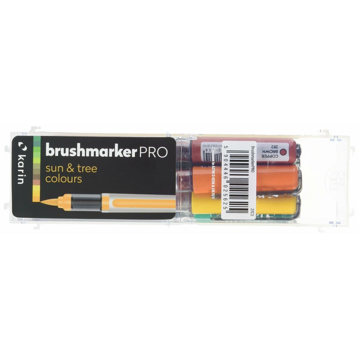 Tuschpennor Karin Brushmarker Pro - Sun and Tree Colours 12 Delar - 6
