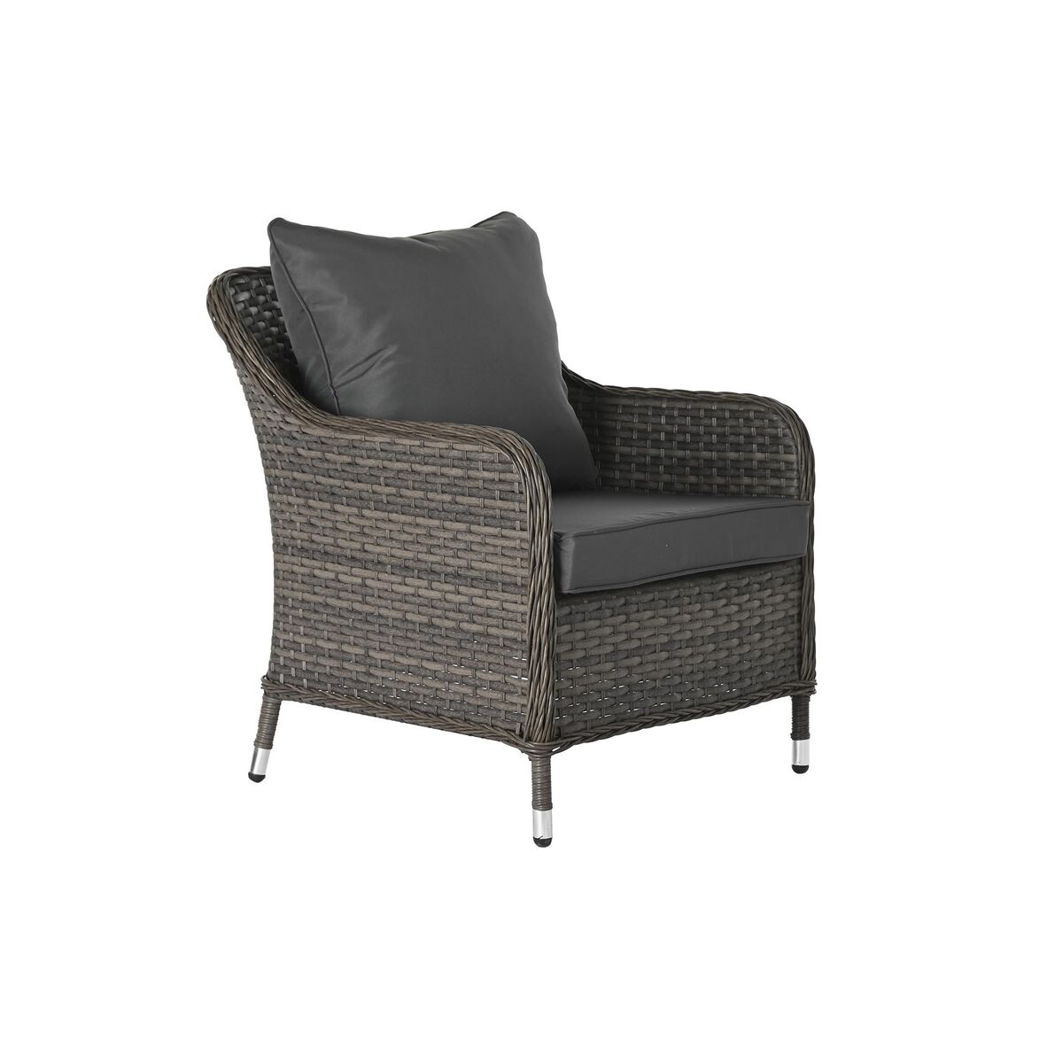 Trädgårdsmöbler DKD Home Decor Grå Mörkbrun 81 cm 175 x 73 x 81 cm (4 Delar) - 5