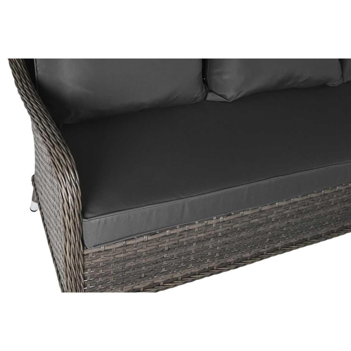 Trädgårdsmöbler DKD Home Decor Grå Mörkbrun 81 cm 175 x 73 x 81 cm (4 Delar) - 9