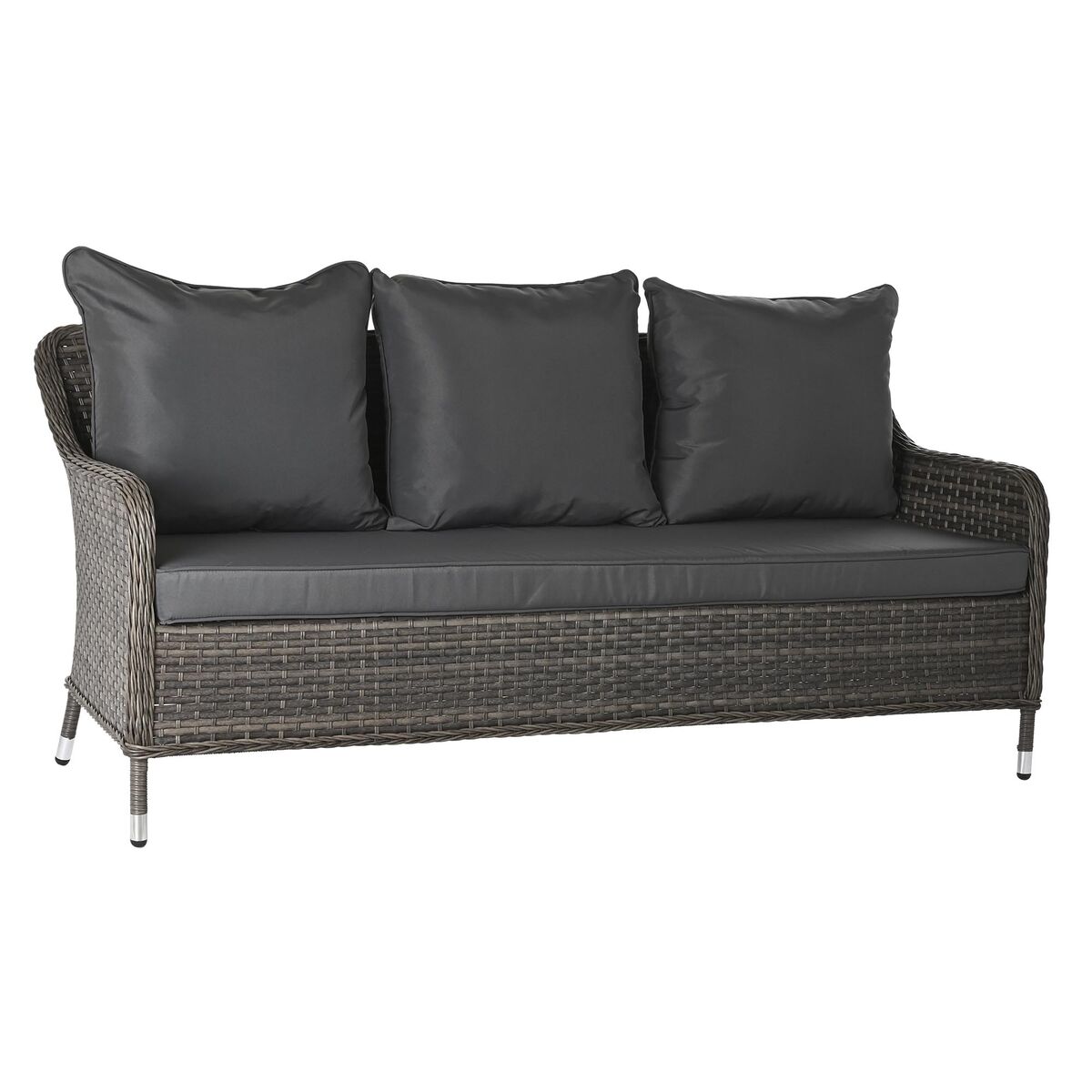 Trädgårdsmöbler DKD Home Decor Grå Mörkbrun 81 cm 175 x 73 x 81 cm (4 Delar) - 2