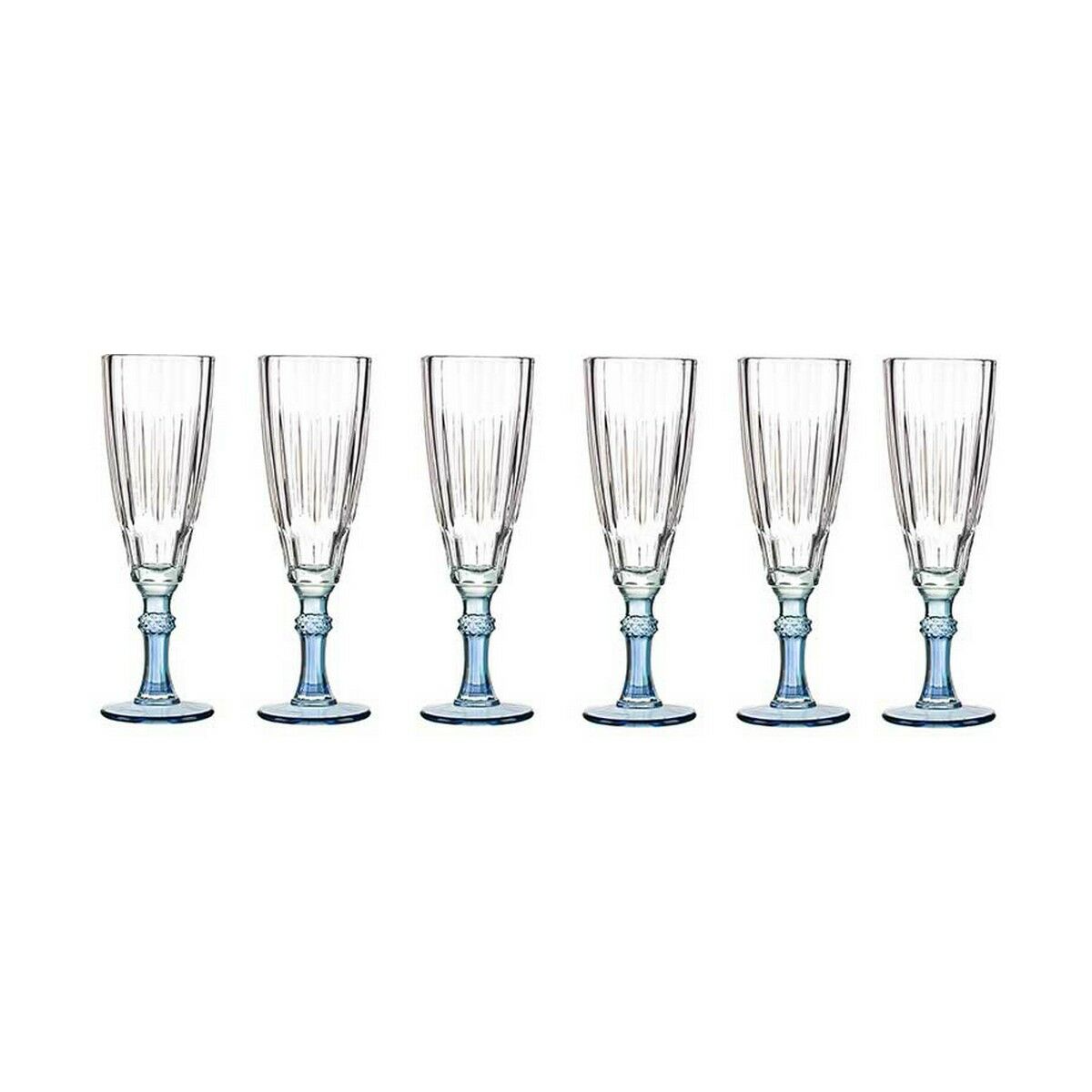 Champagneglas Vivalto Exotic Blå Glas 170 ml - 3