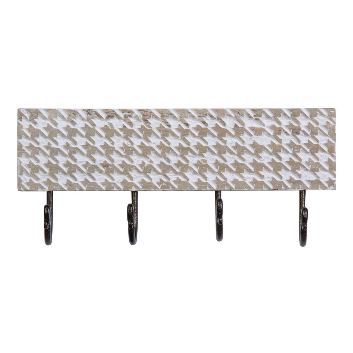 Väggmonterad rockhängare 38 x 7 x 17 cm Metall Trä - 6