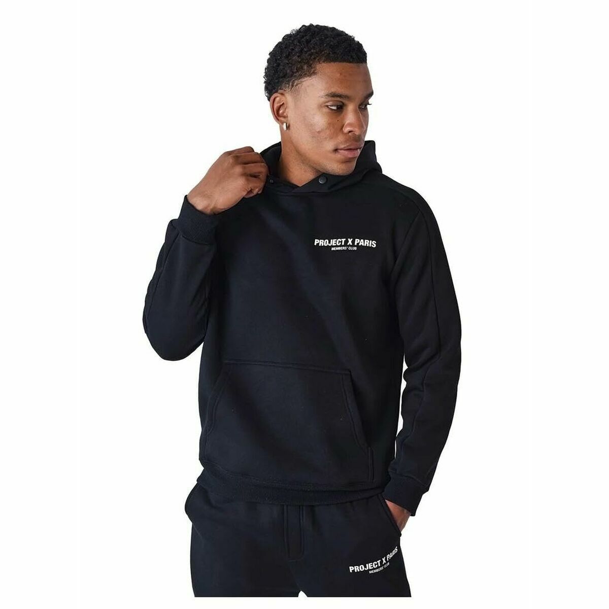 Tröja med huva Herr Project X Paris PROJECT HOODIE 2422052 Svart - 2