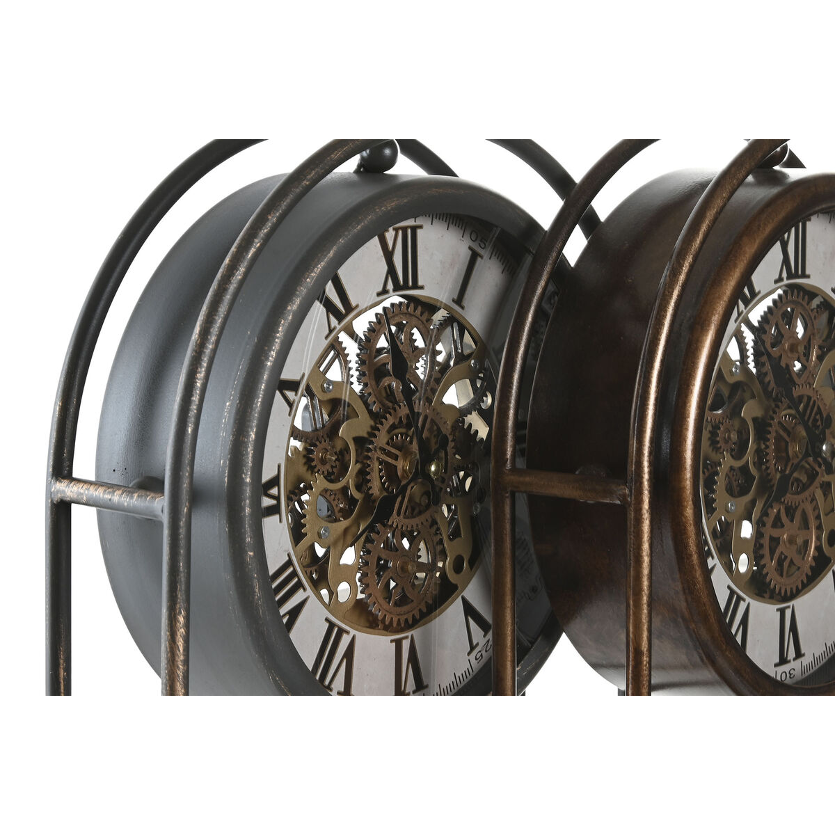bordsklocka Home ESPRIT Svart Gyllene Vintage (2 antal) - 2