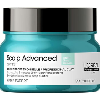 Schampo L'Oreal Professionnel Paris Scalp Advanced 250 ml Ansiktsmask 2 i 1