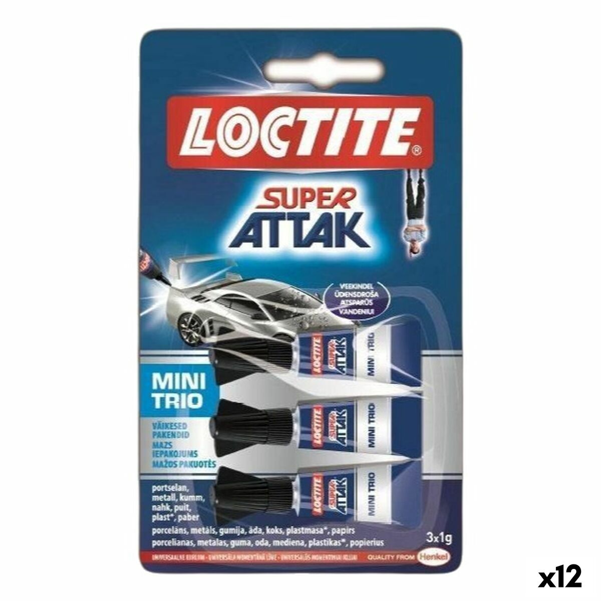 Omedelbar vidhäftning Loctite 1 g 3 Delar (12 antal)