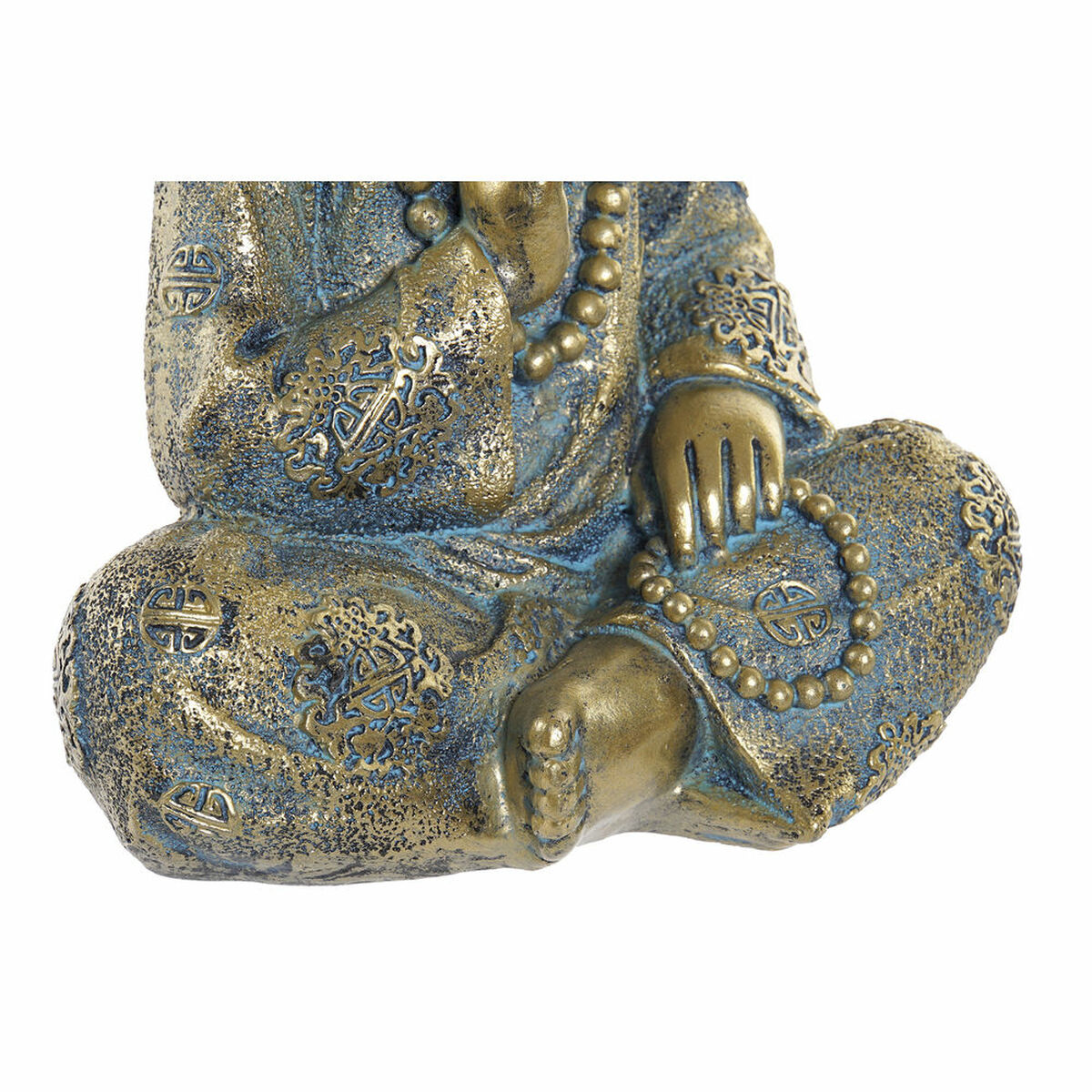 Prydnadsfigur DKD Home Decor Blå Multicolour Gyllene Munk Orientalisk 17 x 13,6 x 21,8 cm - 5