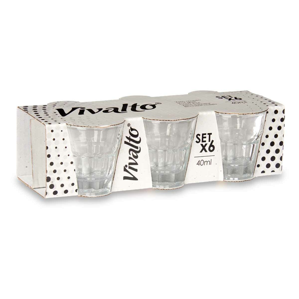 Set med snapsglas Vivalto RYG6074 Transparent Glas 40 ml (24 antal) - 5