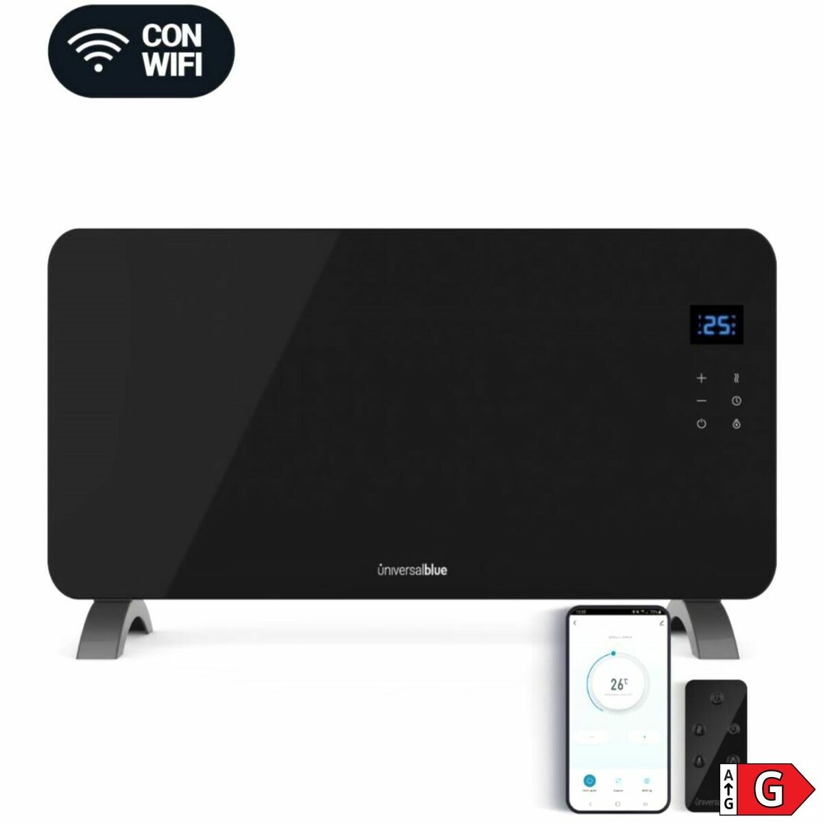 Värmeelement Digitalt Universal Blue 5015B UCP9906 Svart 1500 W - 2