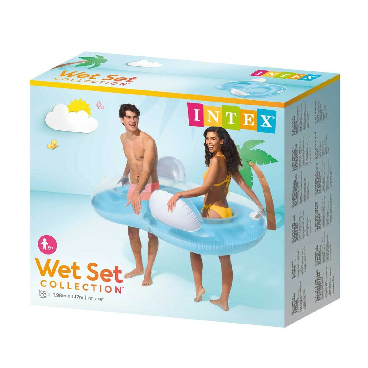 Luftmadrass Intex Double Siffror 8 Ø 44 cm 198 x 117 cm (6 antal) - 10
