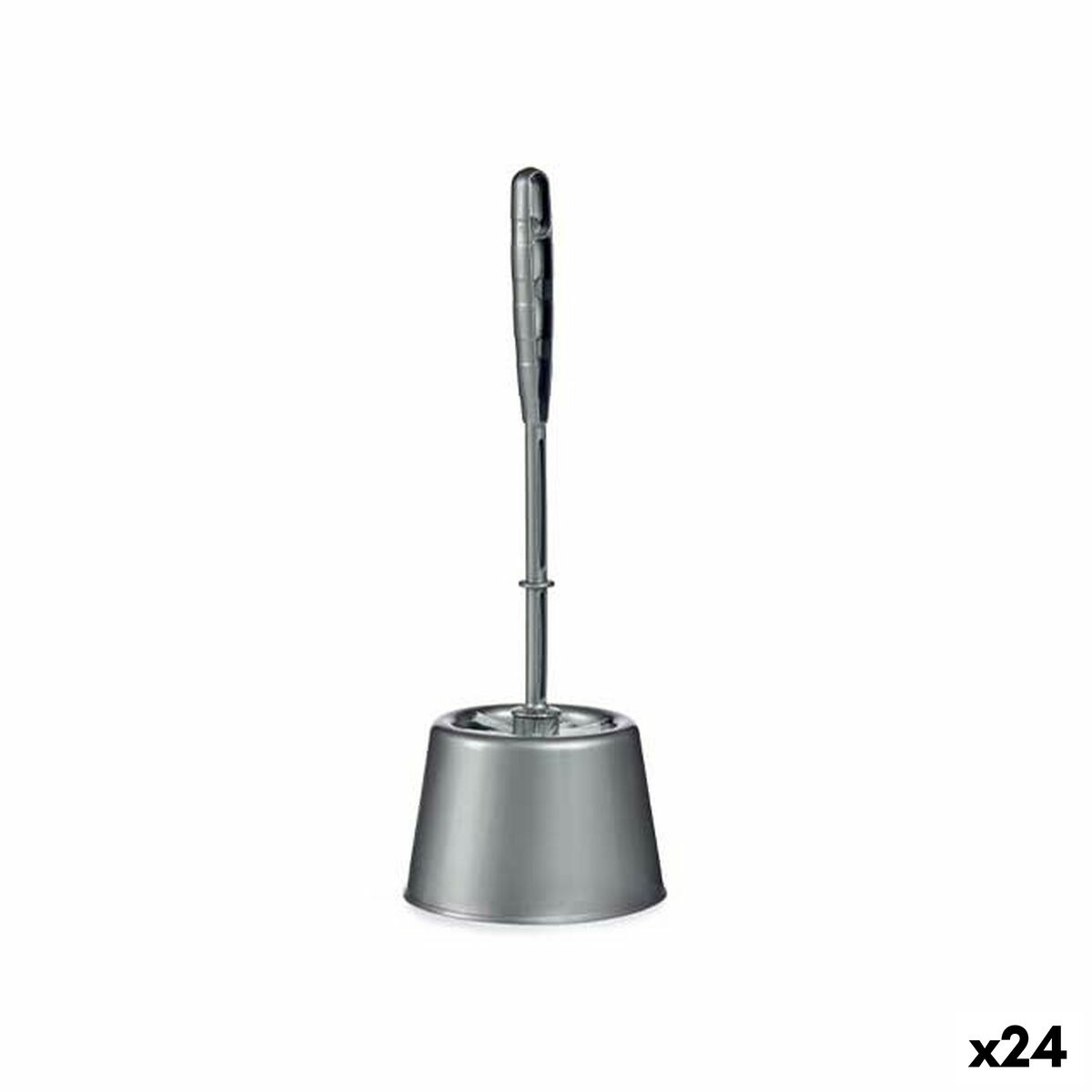 Toalettborste Silvrig Plast 13 x 36,5 x 13 cm (24 antal)
