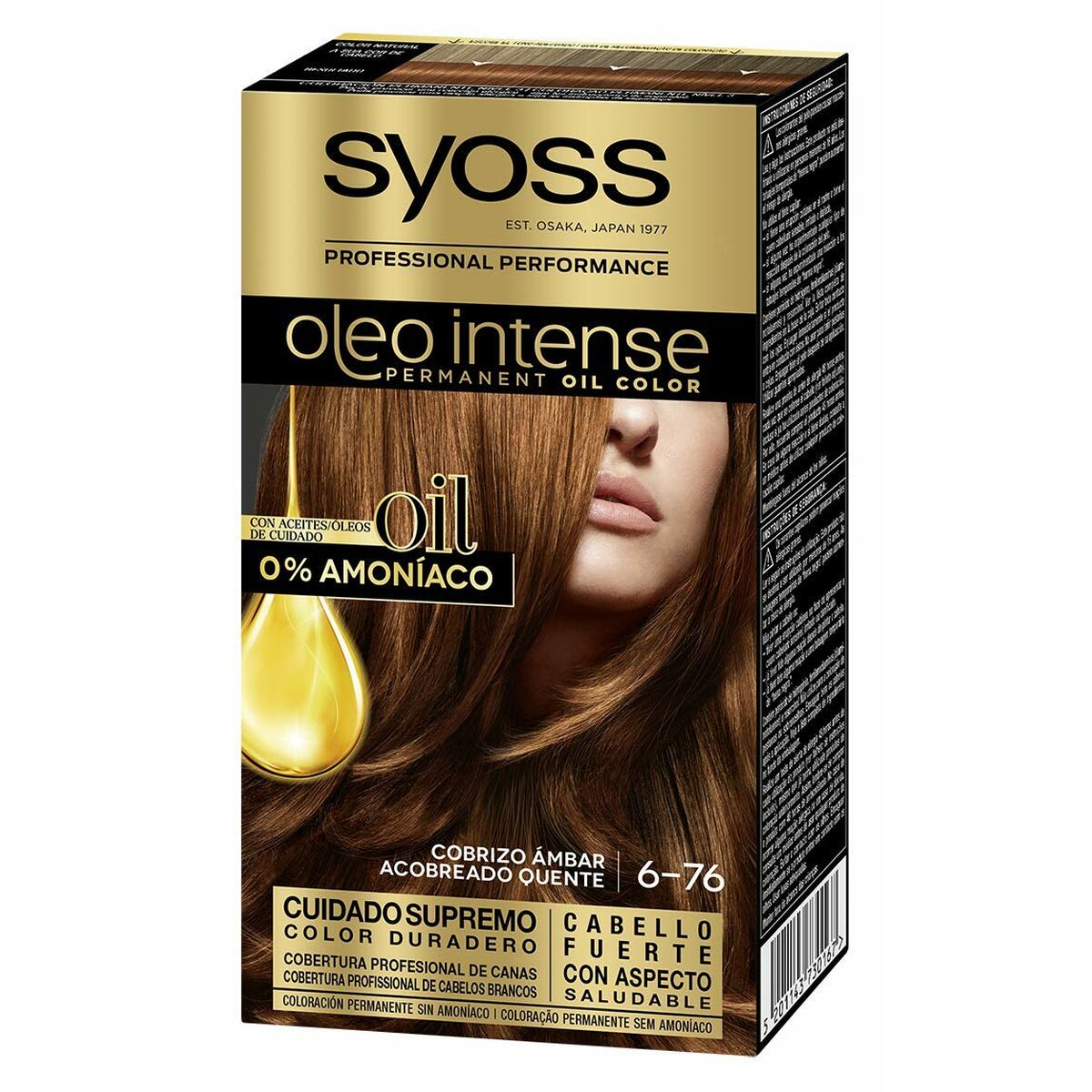 Permanent färg Syoss Olio Intense Platinablont Nº 6.76 Cobrizo ambar - 3