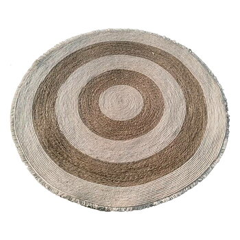 Matta DKD Home Decor Naturell Beige Boho (150 x 150 x 1 cm)