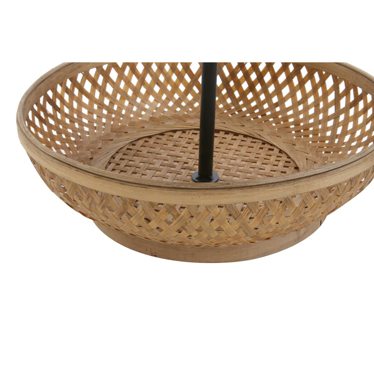 Fruktskål DKD Home Decor Svart Metall Brun Bambu 40 x 40 x 70 cm - 8