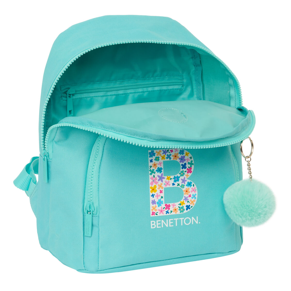 Ryggsäck Benetton Letter Mini Grön 25 x 30 x 13 cm - 2