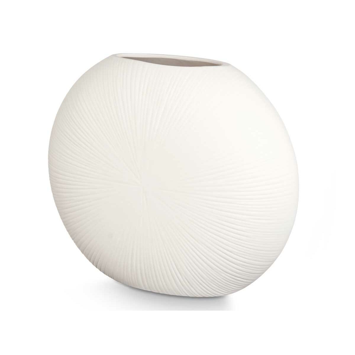 Vas Rund Vit Keramik 40 x 34,5 x 16 cm (2 antal) - 2