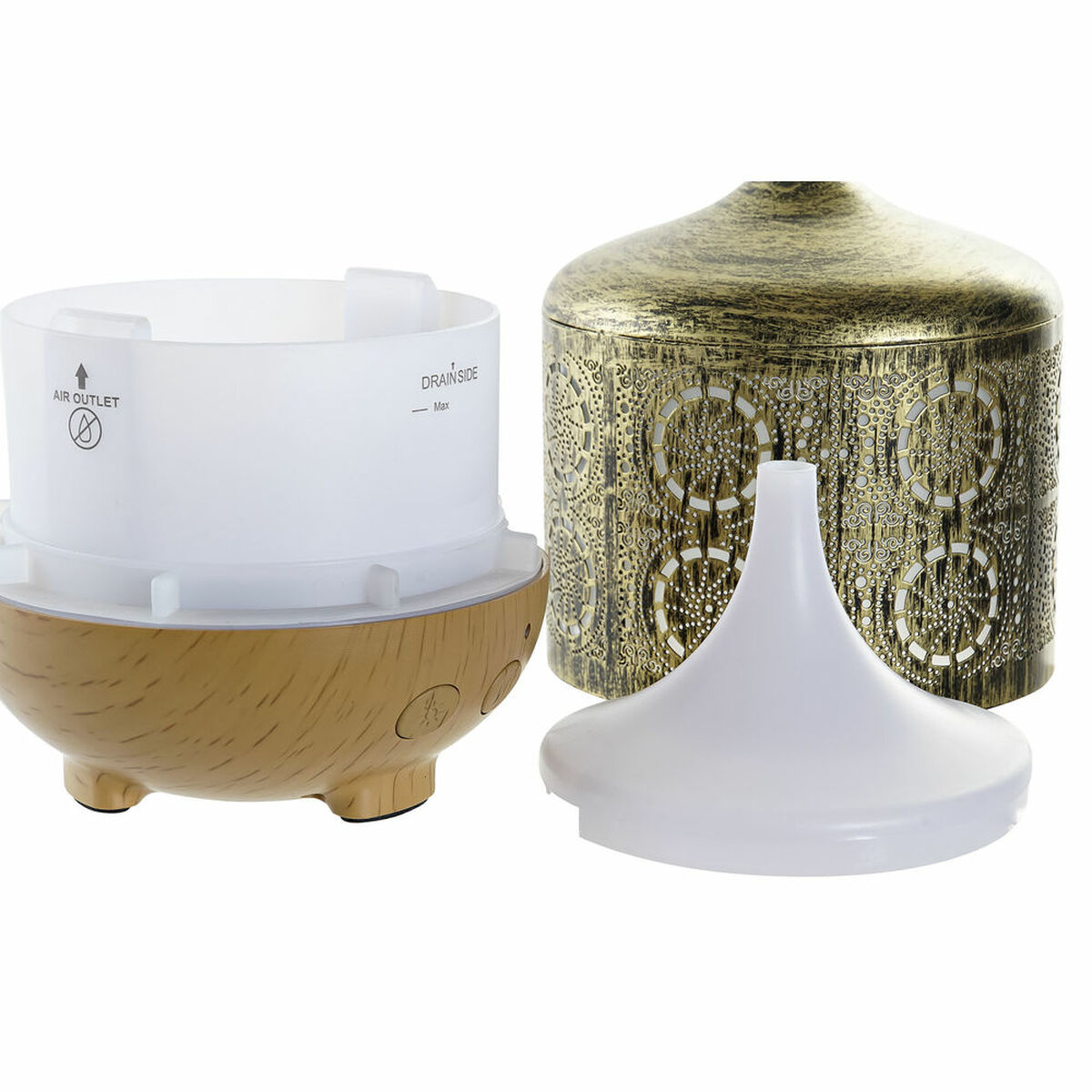 Doftspridare och luftfuktare med flerfärgad LED DKD Home Decor (250 ml) - 8