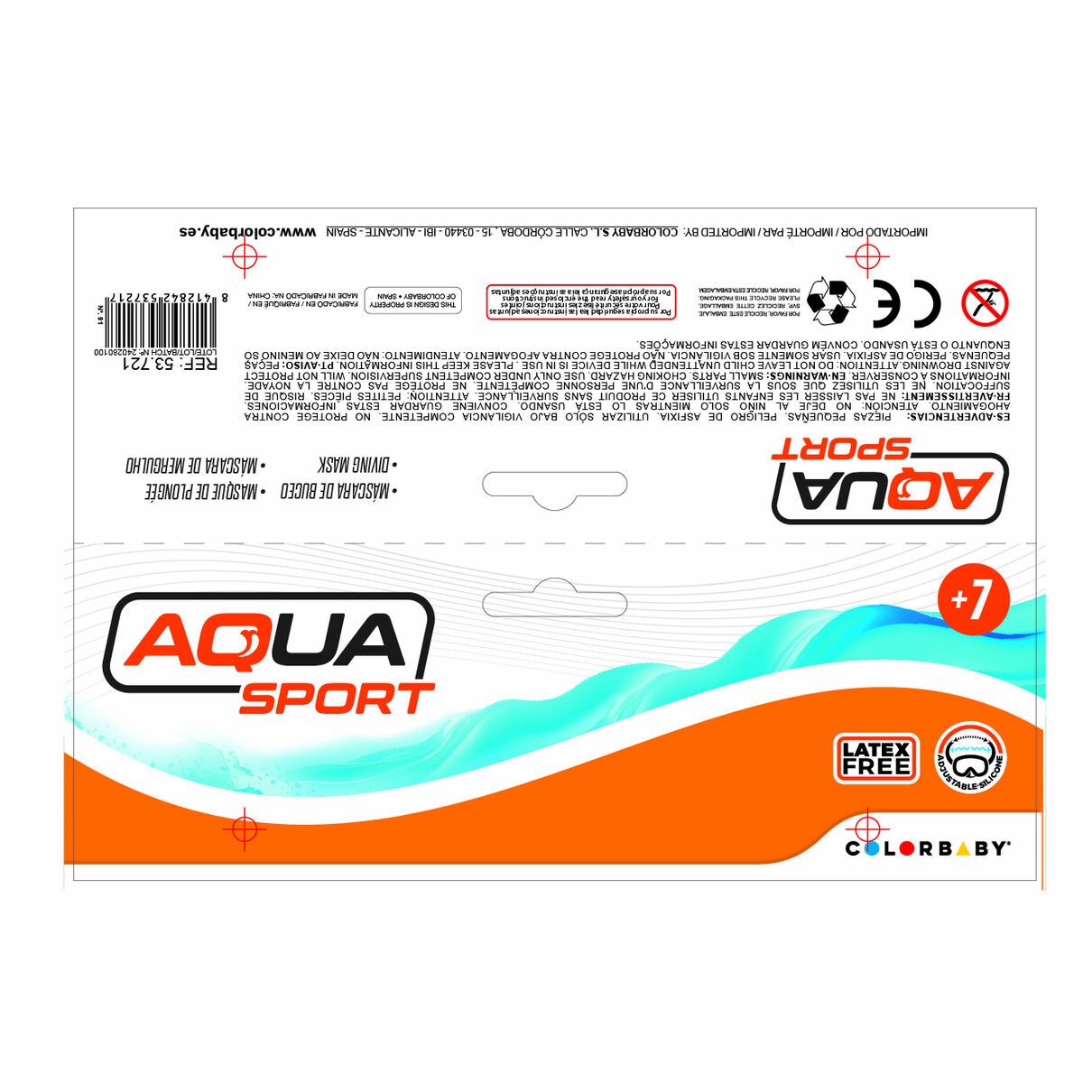 Dykmask AquaSport (12 antal) Barn - 9