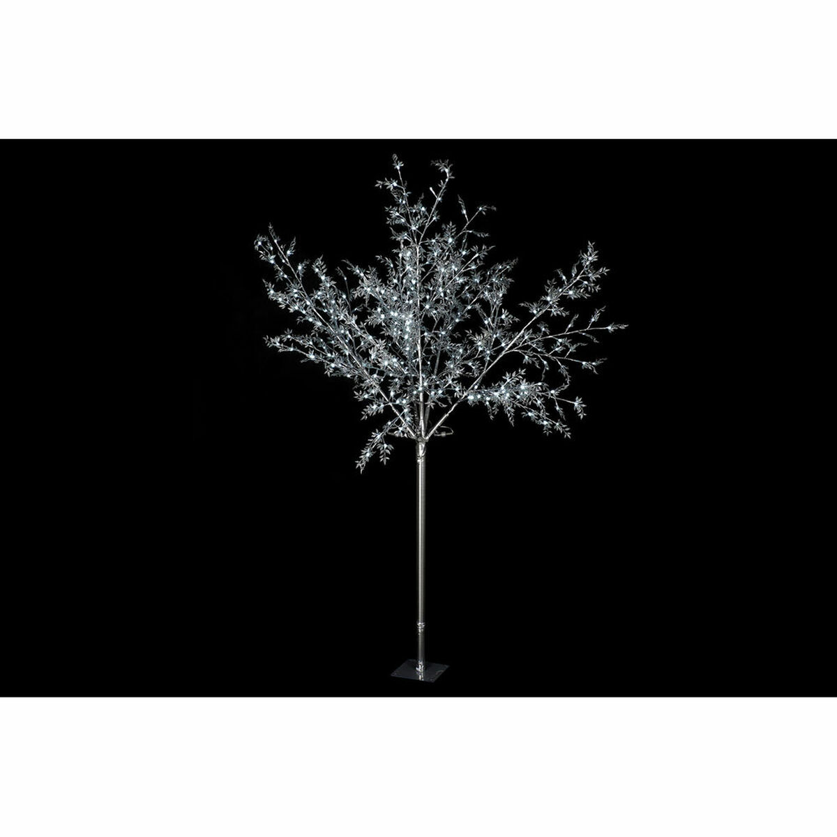 Julgran DKD Home Decor Vit Silvrig Metall Plast 120 x 120 x 220 cm - 4