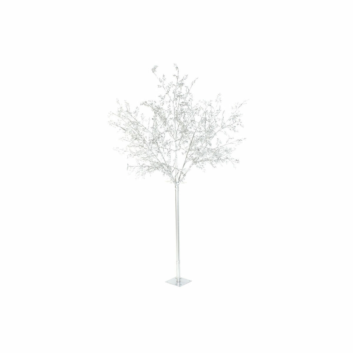 Julgran DKD Home Decor Vit Silvrig Metall Plast 120 x 120 x 220 cm