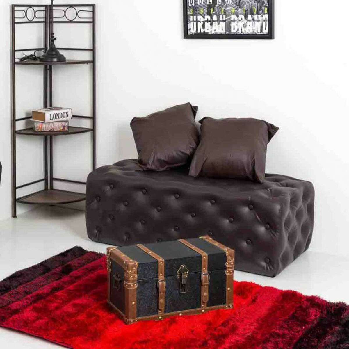Sittpall Alexandra House Living PVC Trä MDF 54 x 40 x 108 cm - 3