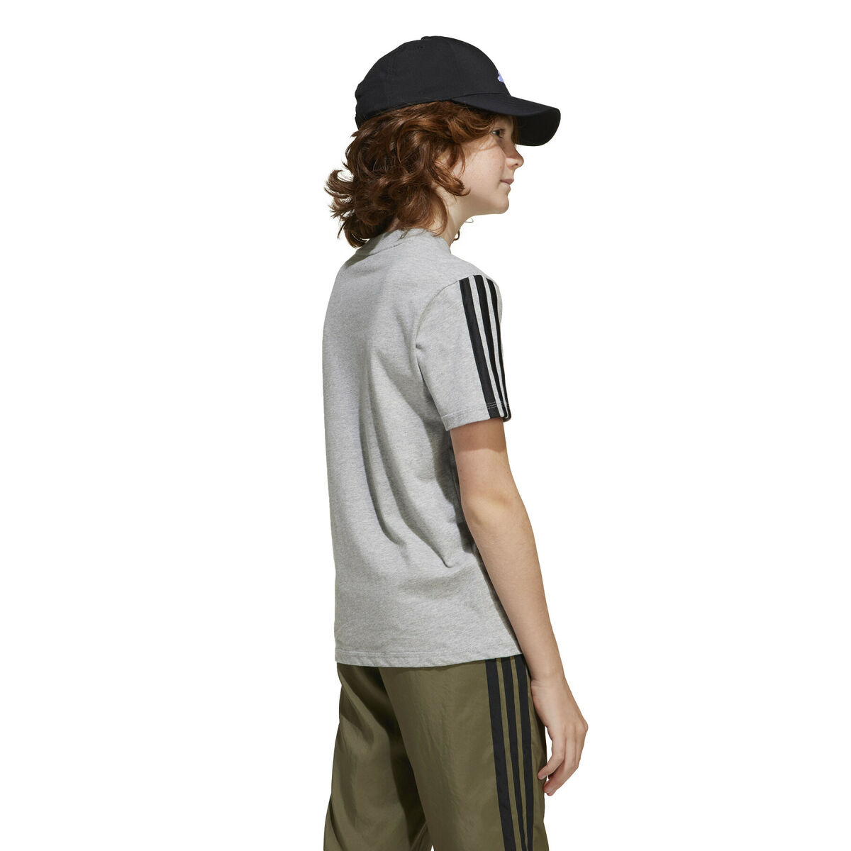 Barn T-shirt med kortärm Adidas J 3S TEE 160 JD6486 Grå - 3