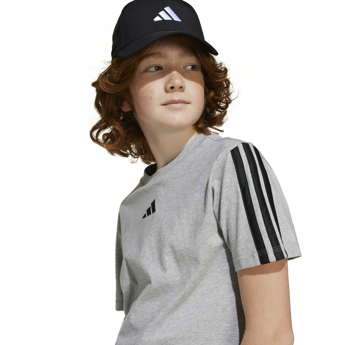 Barn T-shirt med kortärm Adidas J 3S TEE 160 JD6486 Grå - 2