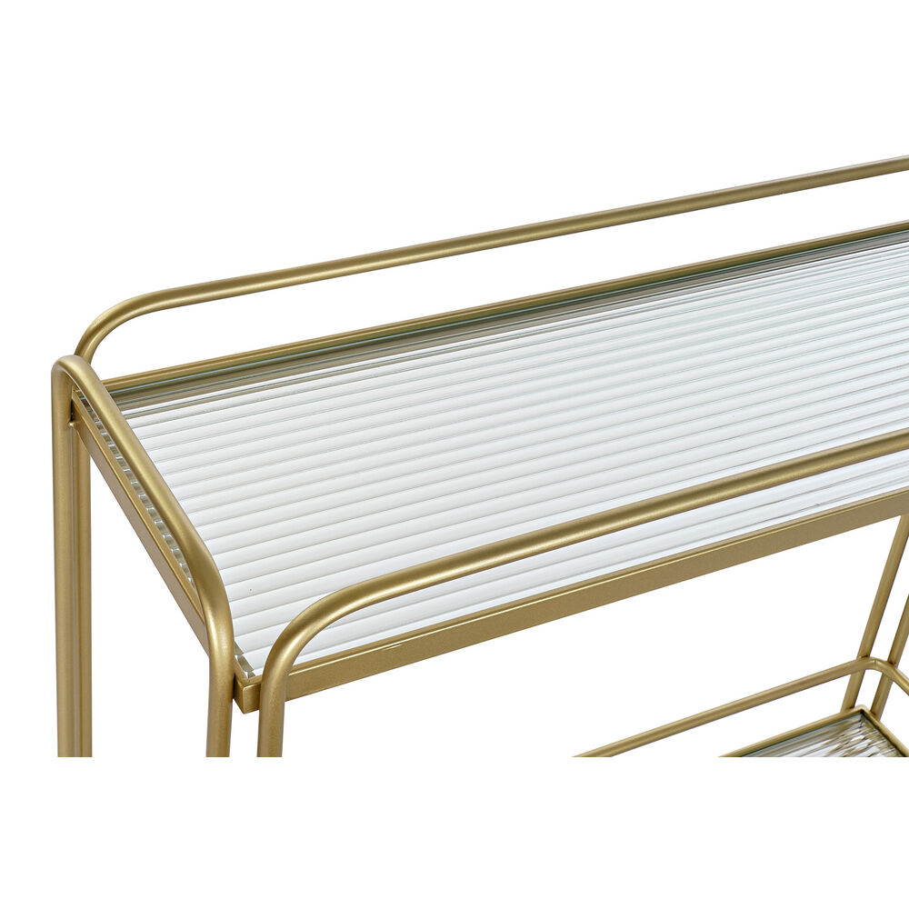 Zsúrkocsi DKD Home Decor Gyllene Metall Glas 80 x 28 x 81 cm - 2