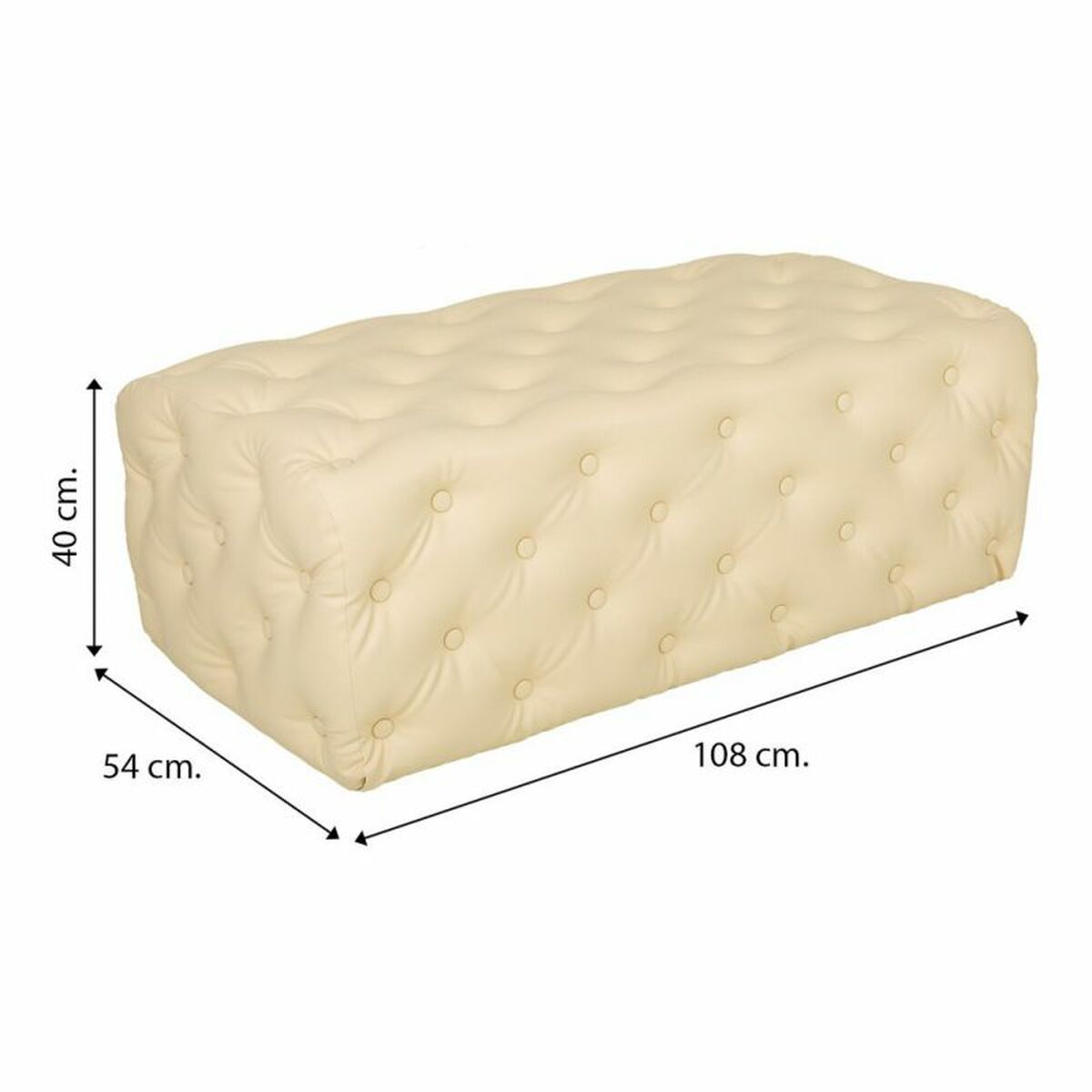 Sittpall Alexandra House Living PVC Trä MDF 54 x 40 x 108 cm - 3