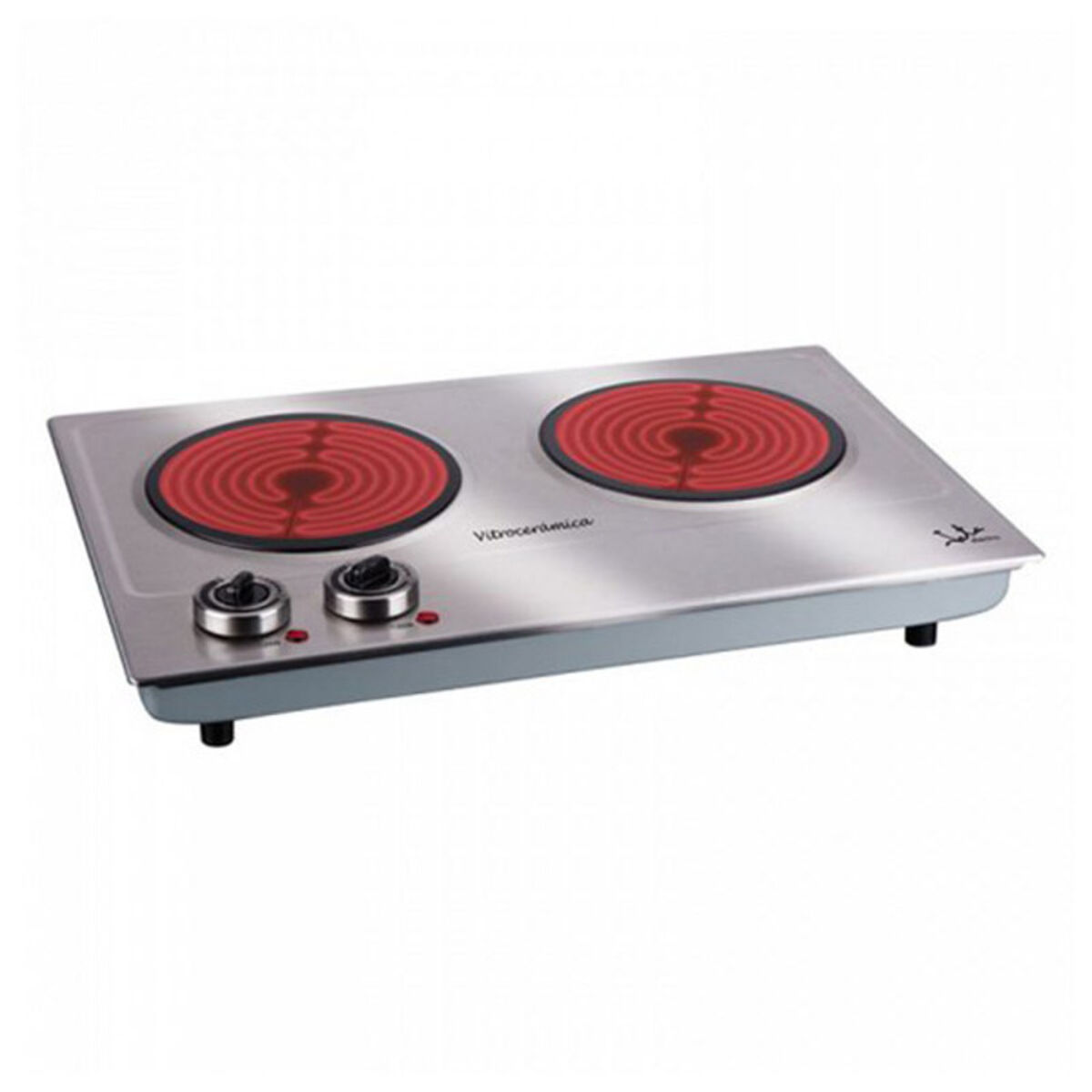 Glaskeramikhäll bärbar JATA V532 Stål 1200 W 2400 W
