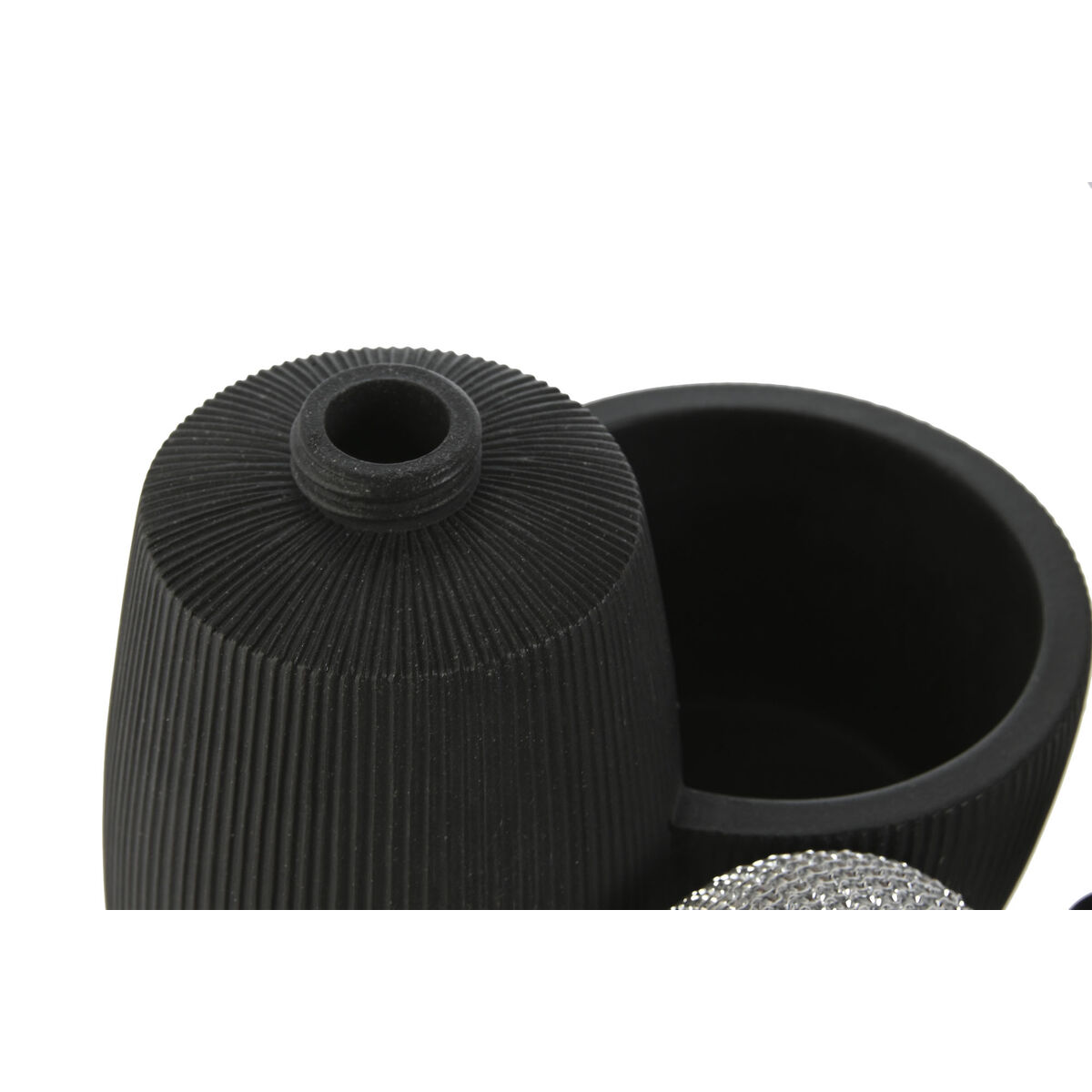 Tvåldispenser Home ESPRIT Svart Harts ABS 15 x 8,7 x 18,5 cm - 3