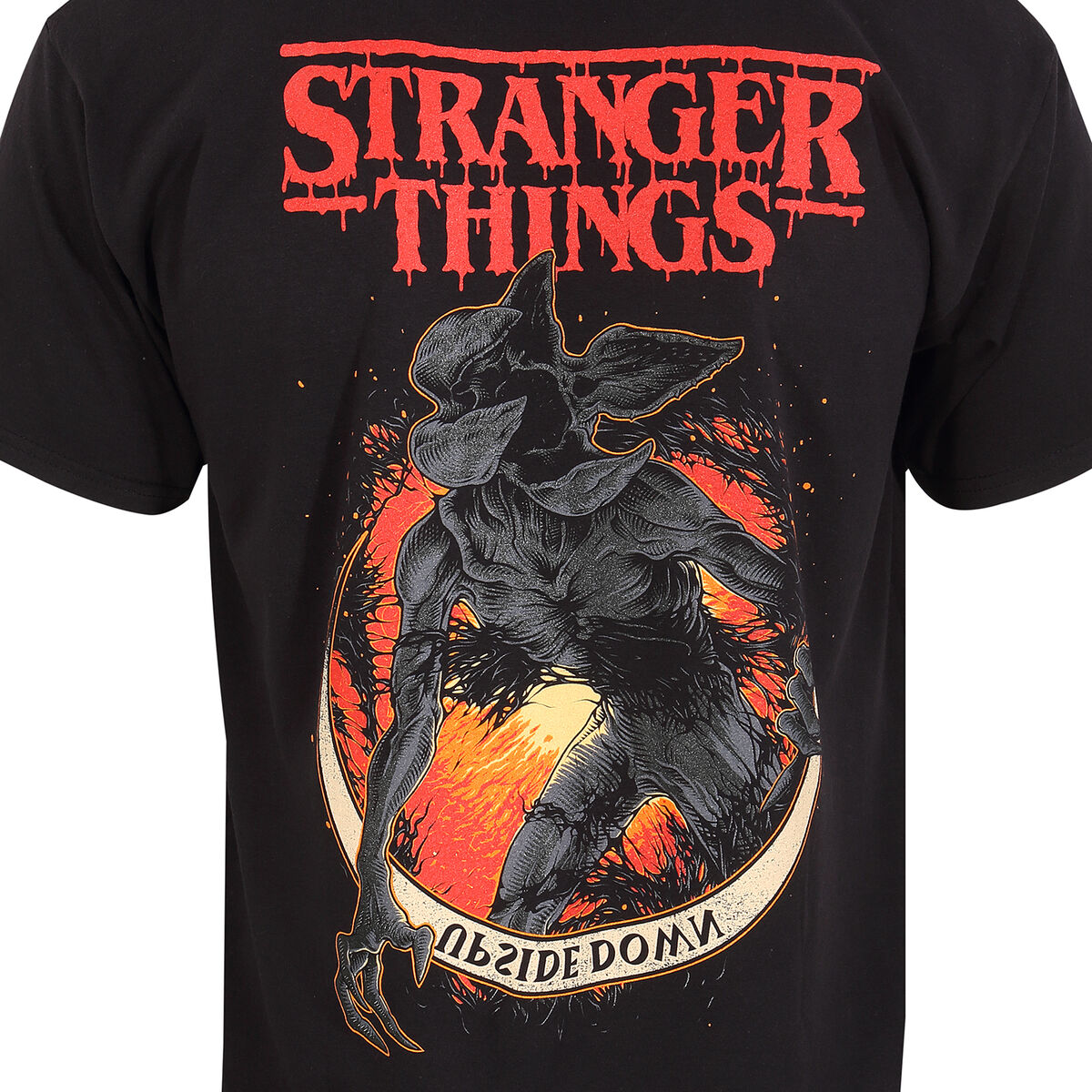 T-shirt med kortärm Stranger Things Demogorgon Upside Down Svart Unisex - 3