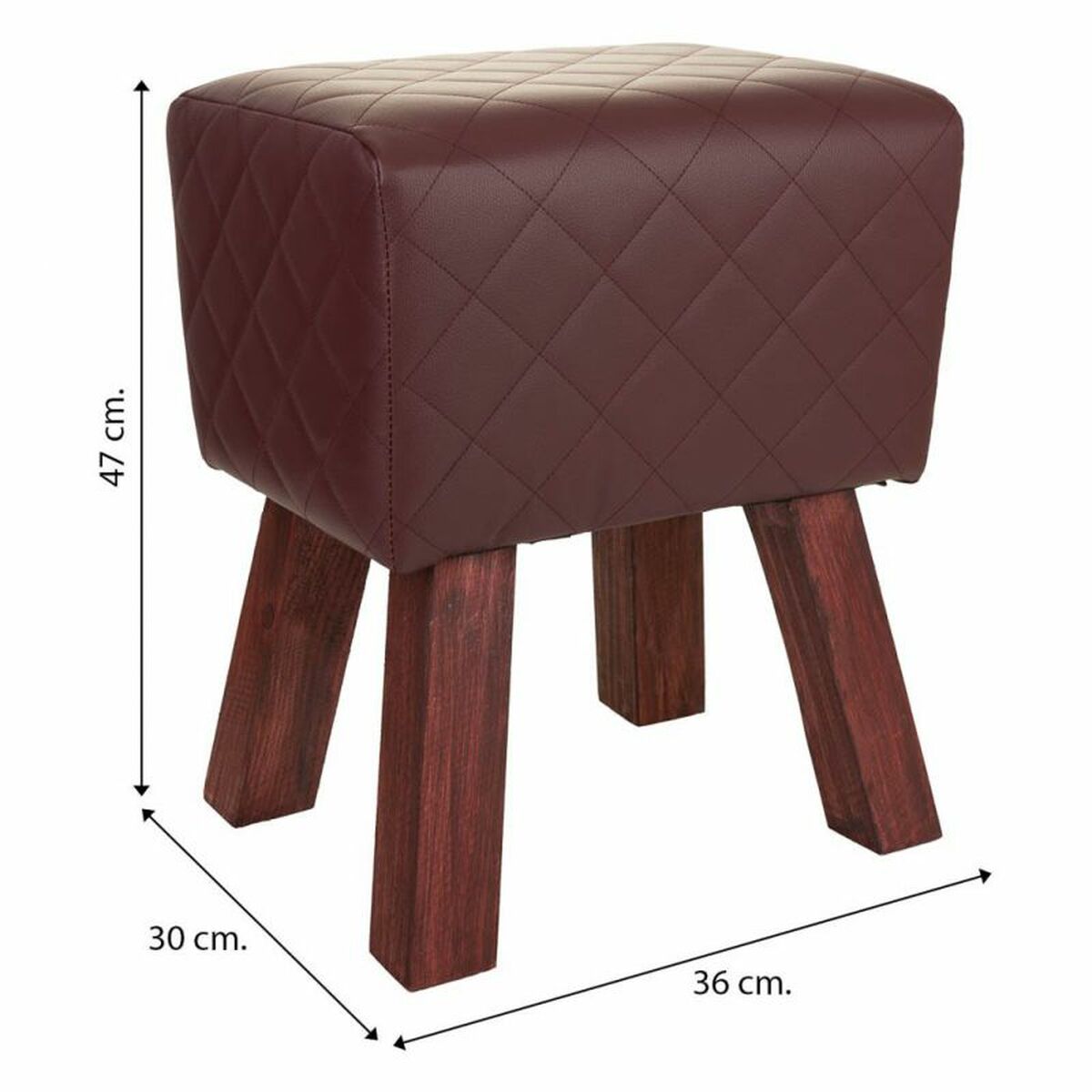 Sittpall Alexandra House Living PVC Trä MDF 30 x 47 x 36 cm - 6