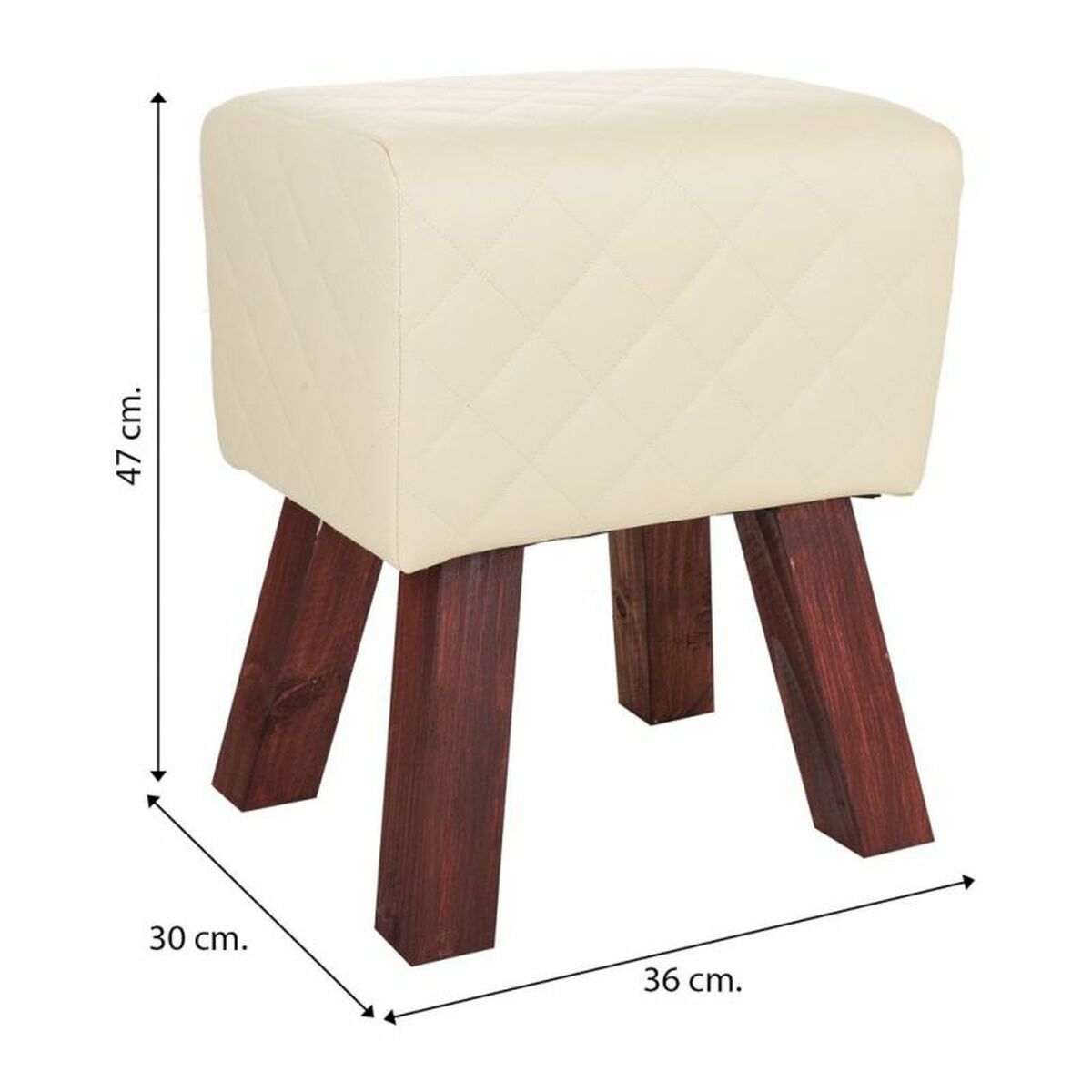 Sittpall Alexandra House Living PVC Trä MDF 30 x 47 x 36 cm - 6