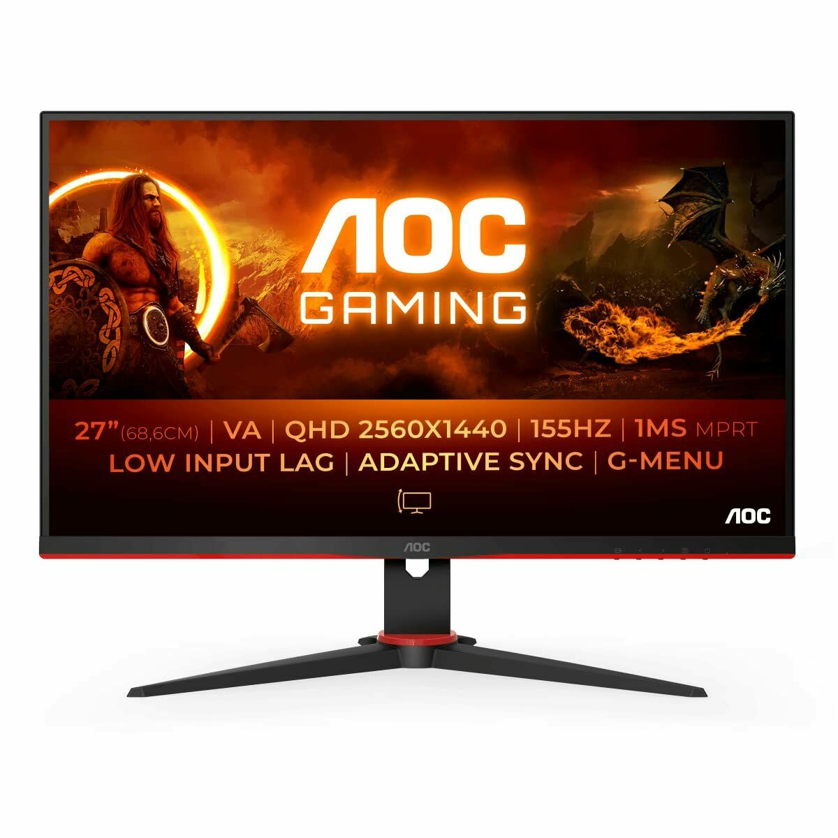 Monitor Gaming AOC Q27G2E/BK Quad HD 27"