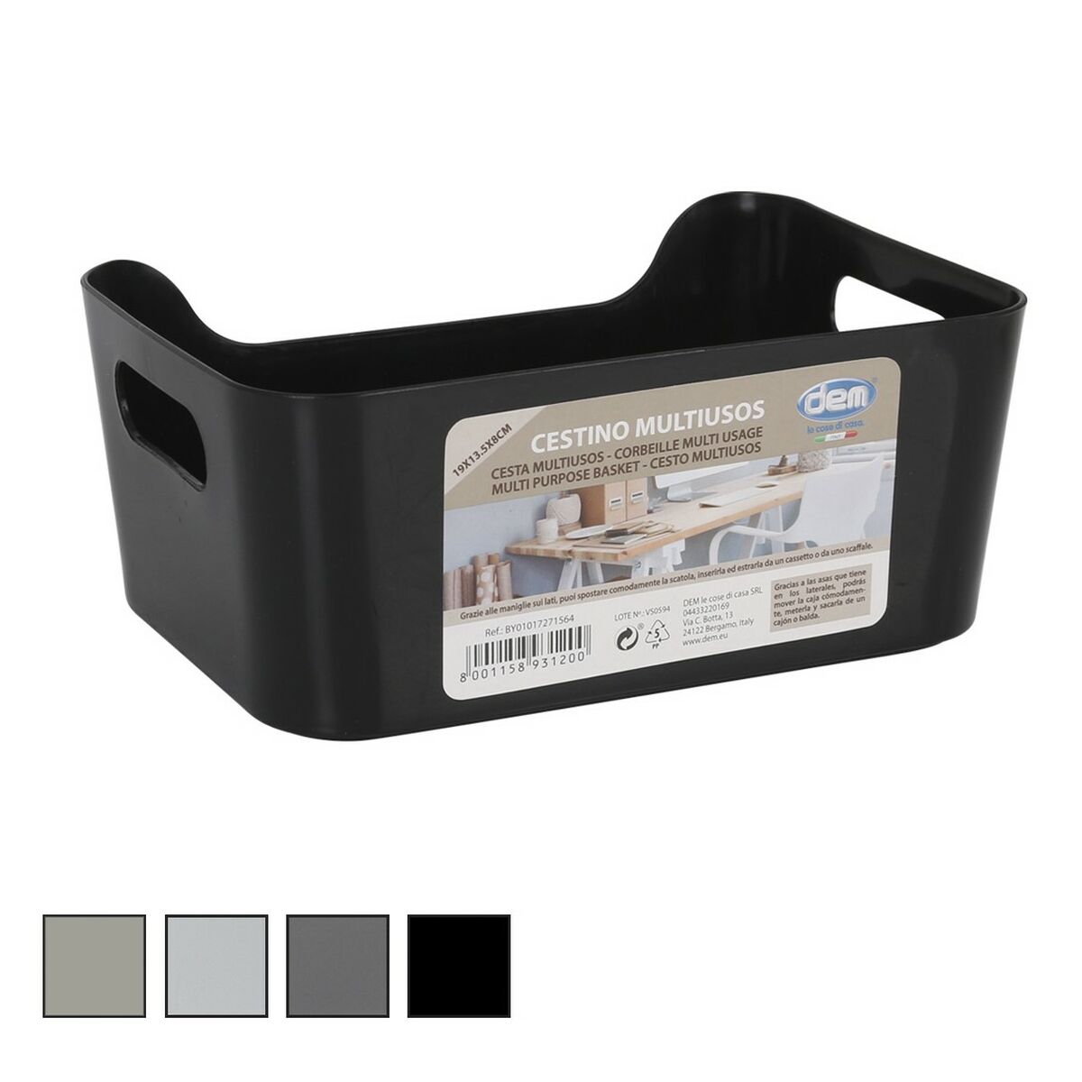 Multifunktionell korg Confortime 19 x 13,5 x 8 cm (24 antal) - 2