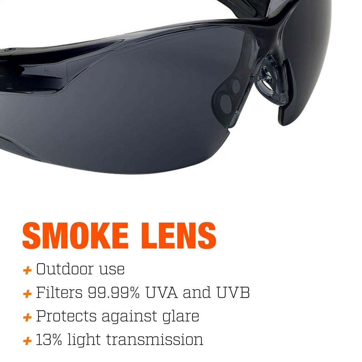 Säkerhetsglasögon Bollé Rush Small Smoke Svart Transparent Polykarbonater - 3