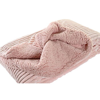 Filt DKD Home Decor 150 x 200 x 2 cm Rosa Skandinavisk