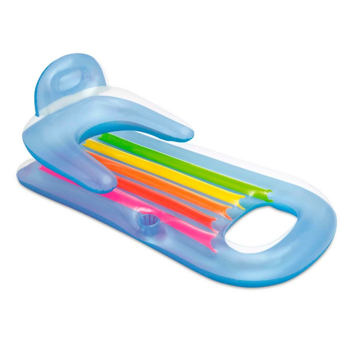 Uppblåsbar poolstol Intex Regnbåge 160 x 53 x 85 cm (6 antal) - 6