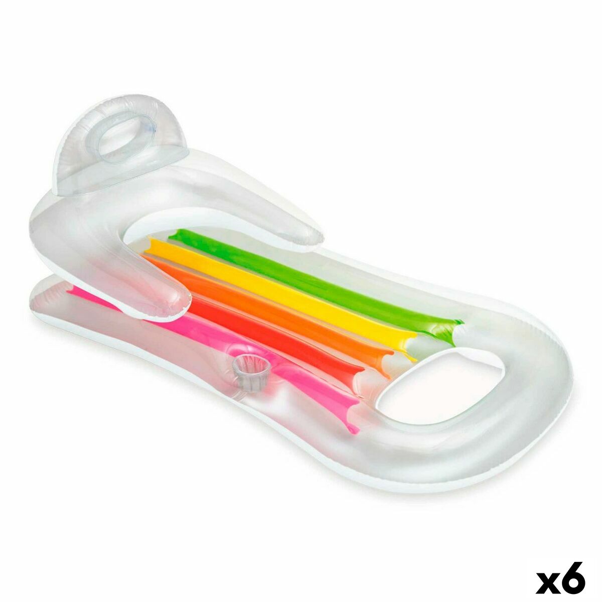 Uppblåsbar poolstol Intex Regnbåge 160 x 53 x 85 cm (6 antal) - 15