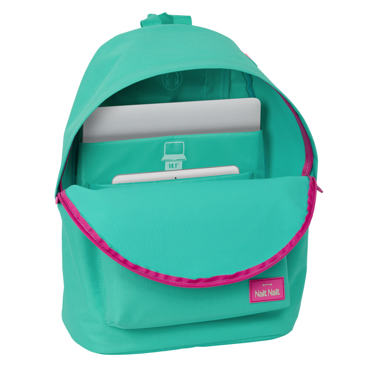 Laptopryggsäck Nait Nait Mint Grön 31 x 41 x 16 cm - 3