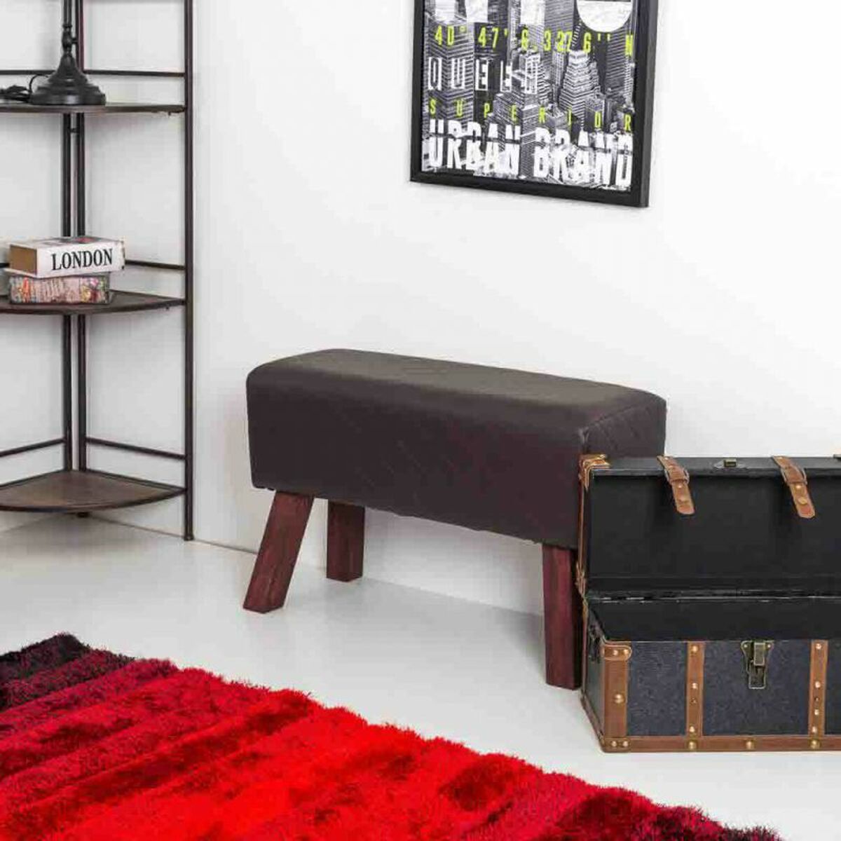 Sittpall Alexandra House Living PVC Trä MDF 30 x 47 x 72 cm - 2