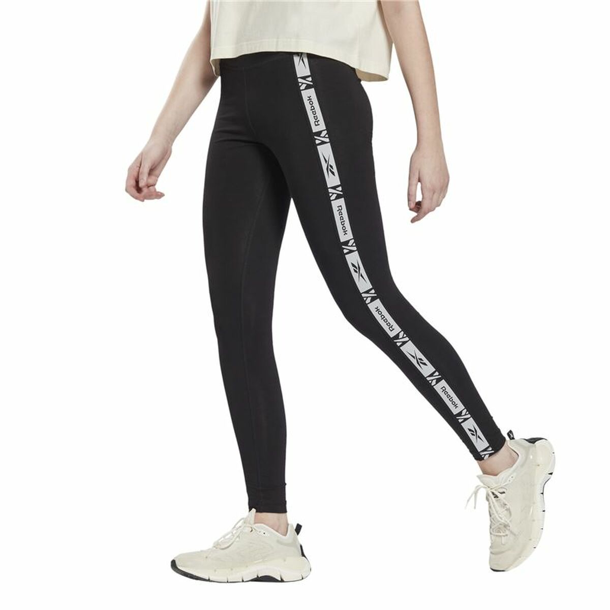 Sport-leggings, Dam Reebok TE Tape Svart - 5