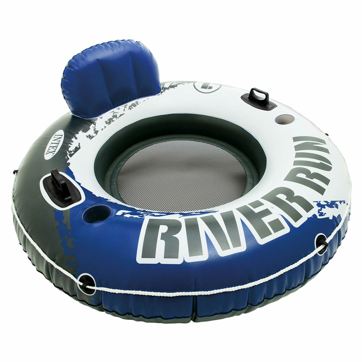 Uppblåsbar poolstol Intex River Run Blå Vit 135 x 13,5 cm (6 antal) - 7