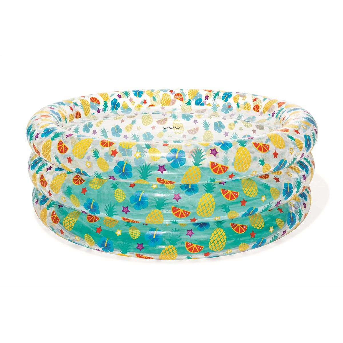 Bestway Uppblåsbar Pool 3 Ringar Transparent Tropisk 150x53 cm +6 År Trädgård 51045 - 4